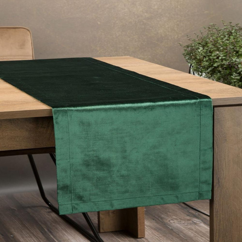 Solid Colour Table Runner, 35cm W x 180cm L, Dark Green