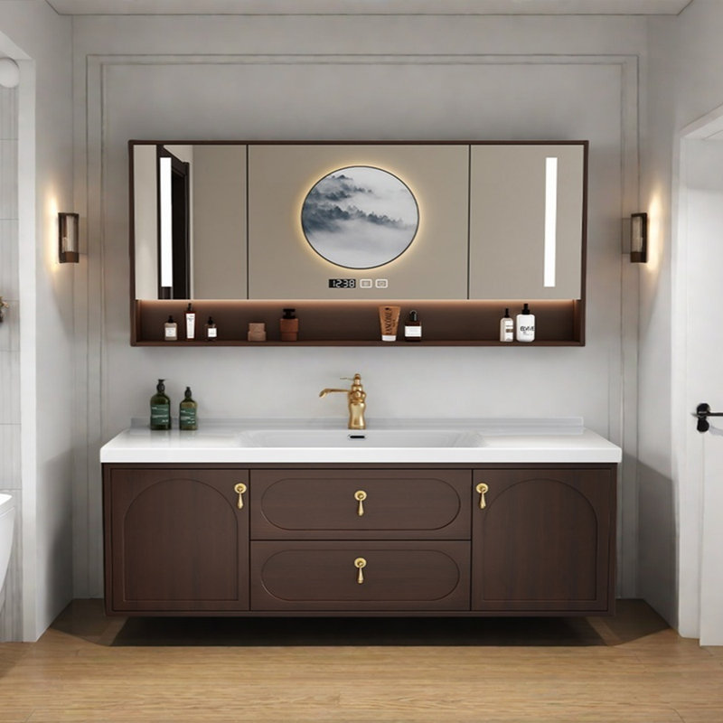 Chinese style bathroom cabinet light luxury, 21.65" H x 59.06" W x 21.65" D