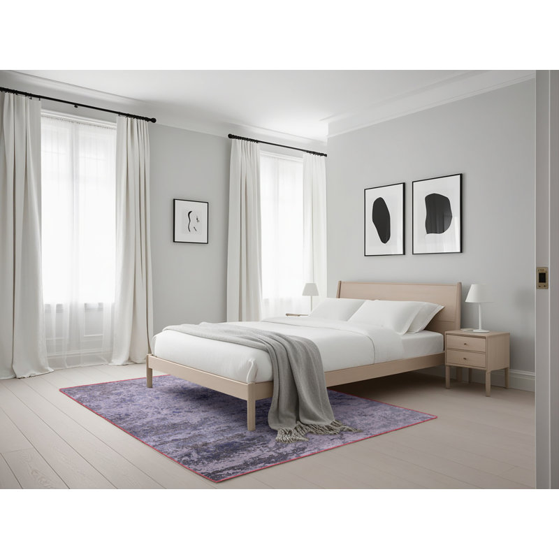 Tapis mauve / gris Burchinal, Rectangle 5 pi x 7 pi
