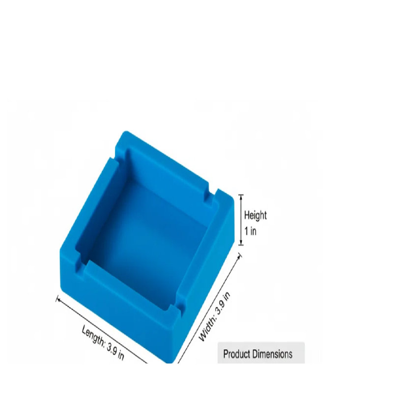 Cendrier en silicone Visol Elora - Design carré avec 4 repose-pieds