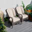 Glenna Patio Rattan Aluminum Dining Side Chair with Cushion Set of 2-848040989