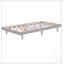Cadre de lit flottant au design moderne avec lattes en contreplaqué durable et pieds en bois d'hévéa pour une stabilité accrue.-623478152