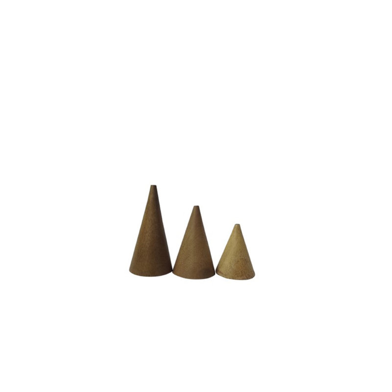 Med Xmas Tree w/ Smooth Texture Dark Strain Natural Dia 5.6", Natural, 14" H x 14.2" W x 14.2" D