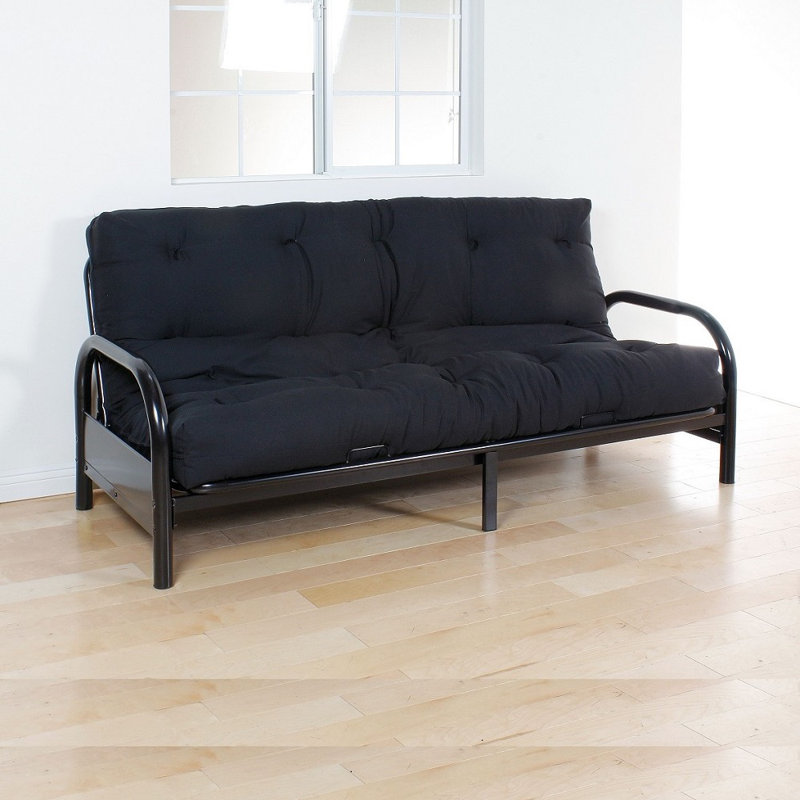 Matelas de futon double Nabila, 8", Noir