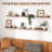 Floating Shelves For Wall, Wall Shelves For Decor Storage Set Of 6, Wall Mounted Wood Shelf For Bedroom, Living Room, Bathroom, Kitchen, Picture Ledge Shelf, Brown