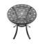 Ensemble de 3 meubles de patio en aluminium coulé avec cadre noir