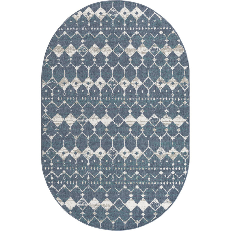 Tapis d'extérieur vert, Ovale 5 pi 3 po x 8 pi