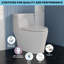 Toilette allongée une pièce, chasse simple latérale 1,28 GPF, siège brut à fermeture en douceur 12 po, blanc