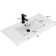 36" Rectangular Ceramic Undermount Bathroom Sink with Single Hole Faucet, Overflow