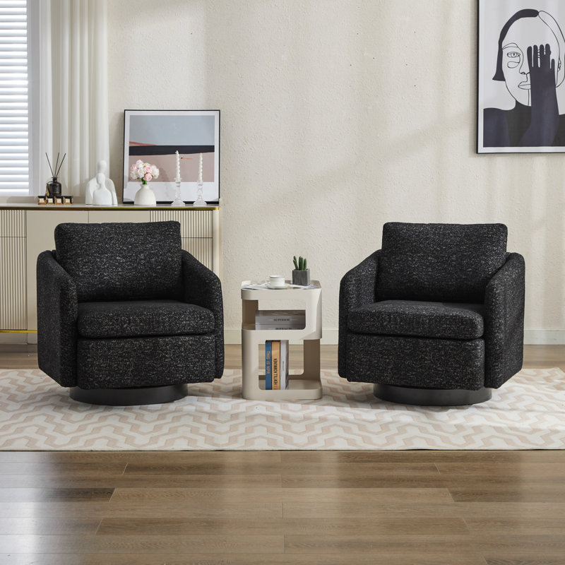 Fauteuil pivotant de 31,47 po CAL117, Black/Gray Polyester