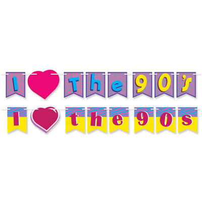 I Love The 90's Streamer Set