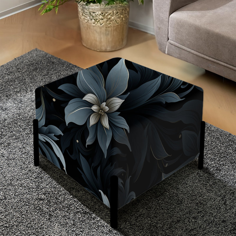 Motif ombré Serenade Moody - repose-pieds carré floral