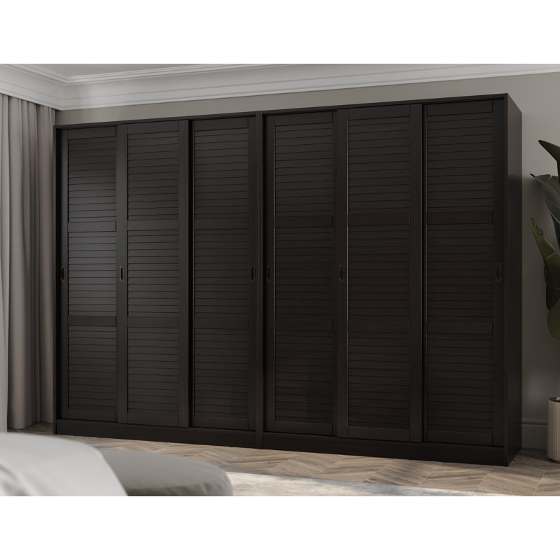 Armoire en bois massif Portwin, Café