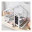 Lit double avec tableau noir et tiroirs, deux options d'assemblage, blanc