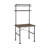 Rustic Oak And Black 2-Shelf Writing Desk-89589994