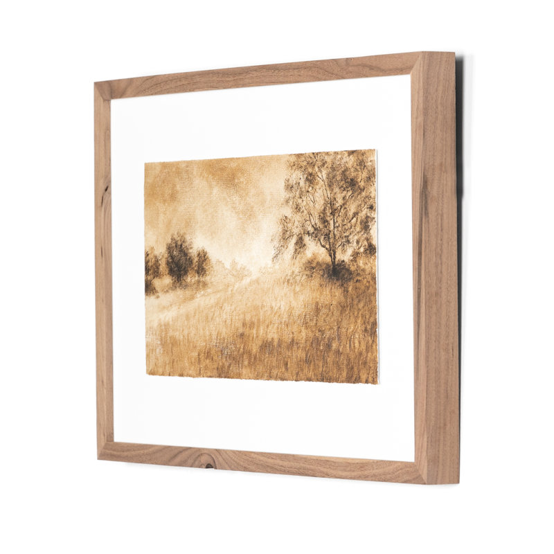 Rustic Walnut Framed Landscape Canvas Art, 24" x 16"