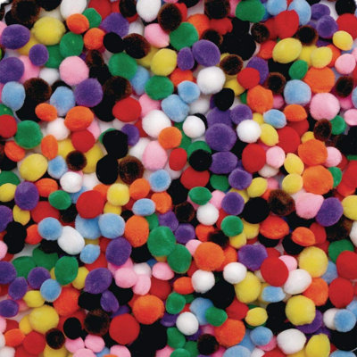 450-Piece Soft Acrylic Mini Pom Poms Set