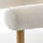 24" Beige Boucle Counter Stool with Arm