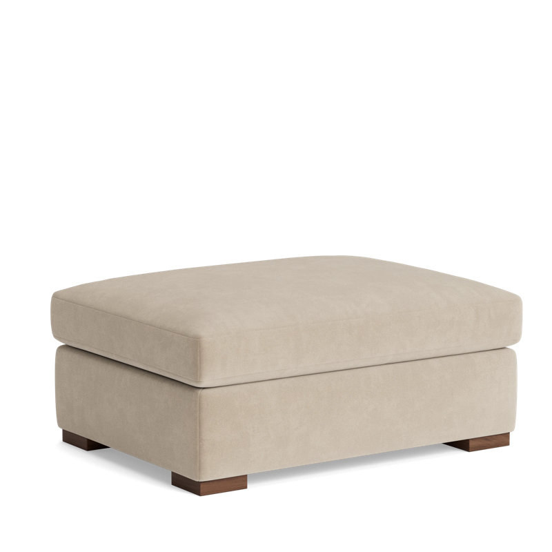 Lucca Ottoman, Velvet - Beige