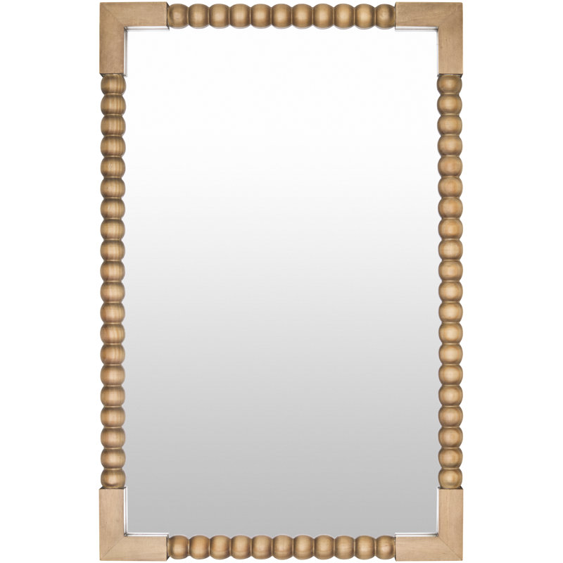 Galey Alix x Livabliss Lizzie Mirror, 37" H x 24" W, Brown Wood
