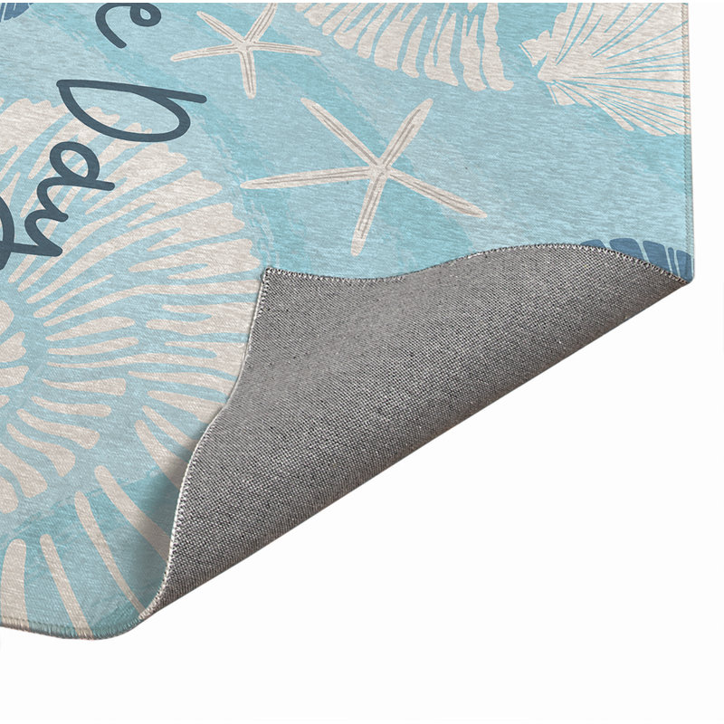 Paillasson Starfish, L 36 po x L 60 po, Bleu