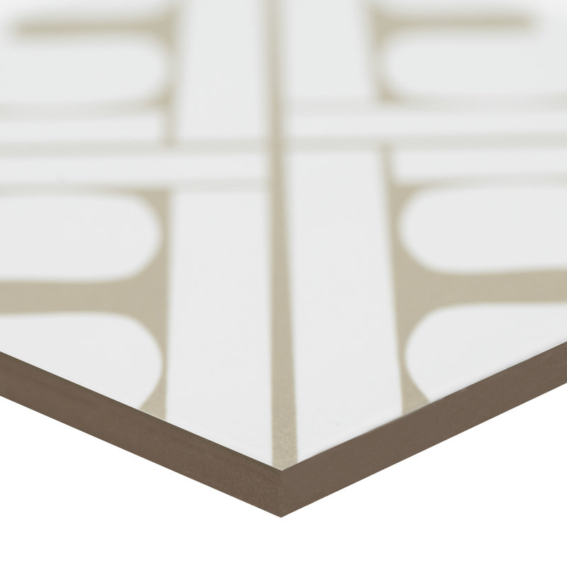 Amara 8 in. x 8 in. Encaustic Look Matte Porcelain Floor and Wall Tile, Elise
