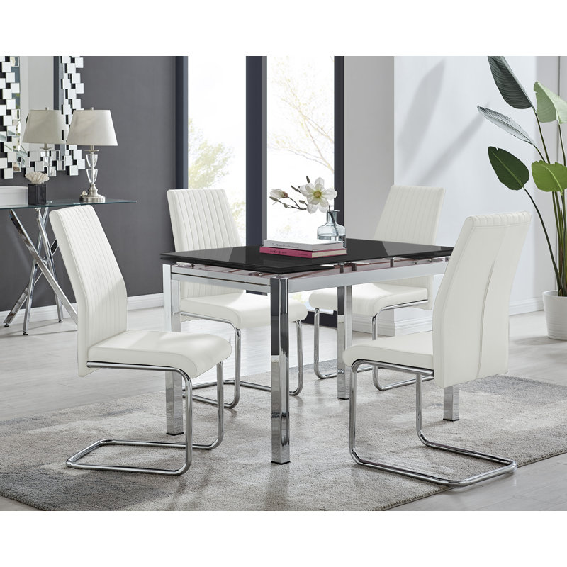 Eubanks Extendable Dining Set, White