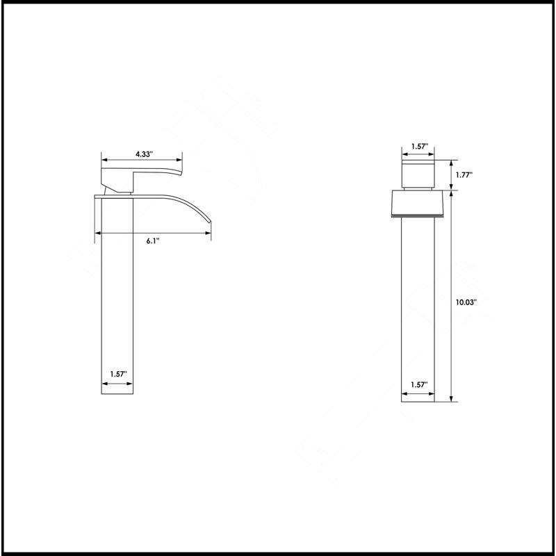 Bothwa Home CUPC Certified 6" Lark Single Handle Bathroom Sink Faucet (Brushed Nickel Finish), Brushed Nickel