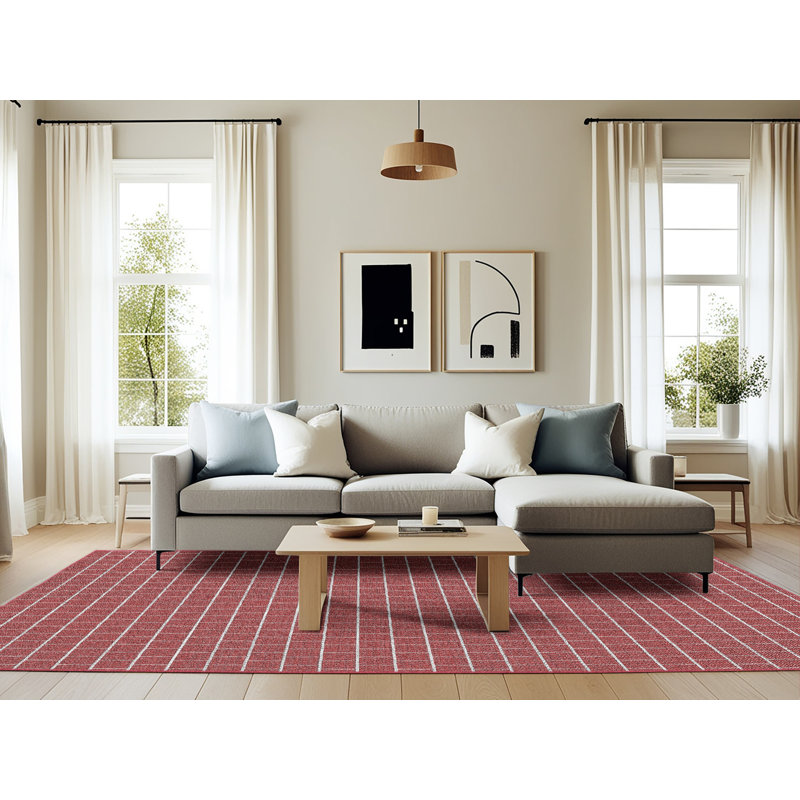 Tapis de zone rouge à motifs, Rectangle 6 pi x 9 pi