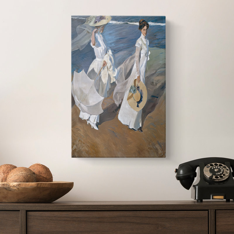 Promenade le long du bord de la mer - Toile tendue par Joaquin Sorolla y Bastida, 8 x 12
