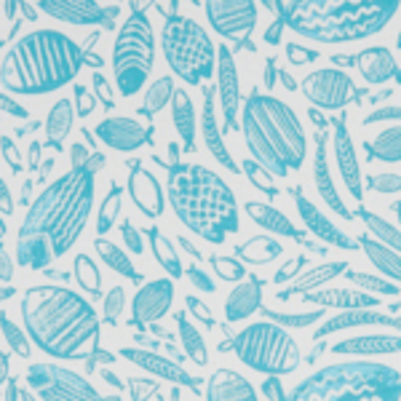 Land and Sea Trawler Fabric, Aqua