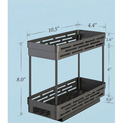 Support à épices escamotable pour armoire, 3 paquets d'organisateurs à épices coulissants, organisateurs d'armoire à épices, taille de l'armoire requise: 12 po de hauteur x 11 po de profondeur x 5 po de largeur, chaque niveau contient 10 pots à épices - 2 niveaux, noir