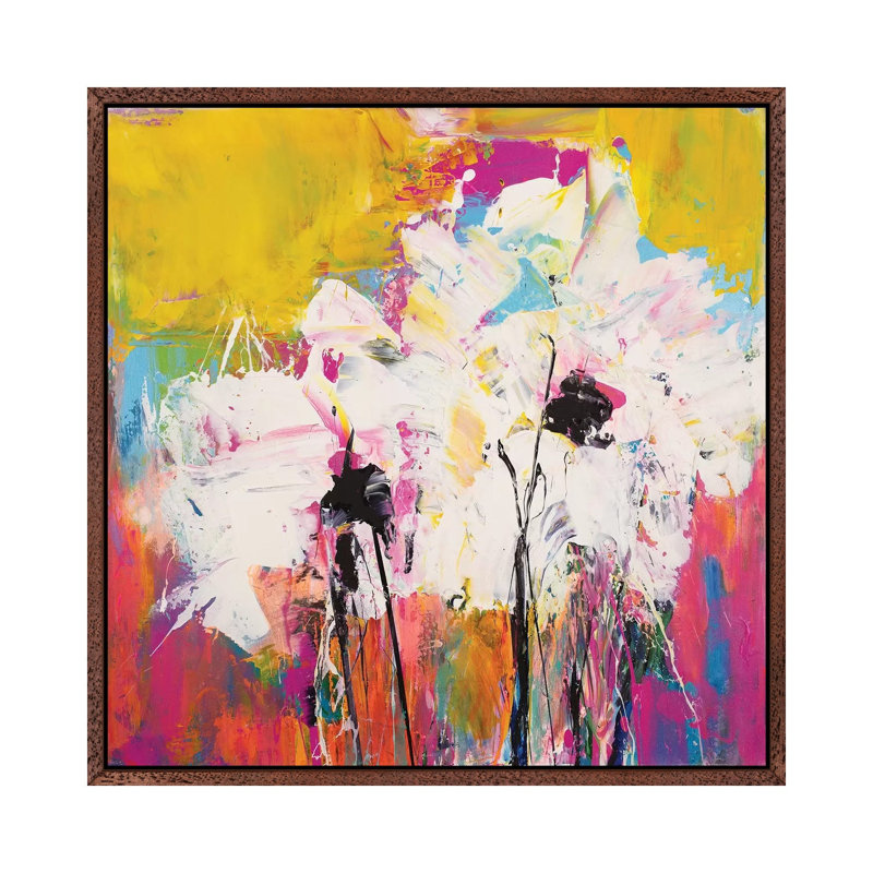 Promises II 1 Piece Painting on Canvas, 93.98cm H x 93.98cm W x 3.81cm D, Classic Brown Wood Framed