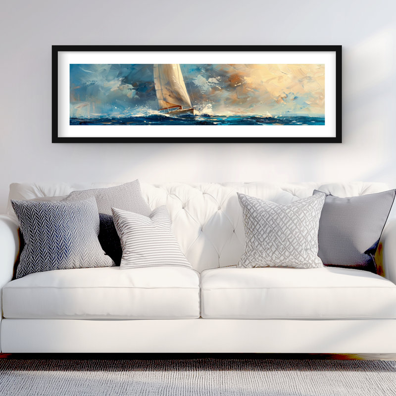 Imprimé matelassé encadré de petites vagues turquoise pour la décoration intérieure