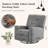 33" W Upholstered 360 Degree Swivel Rocker Recliner Glider Chairs Nursery for Living Room-667503270