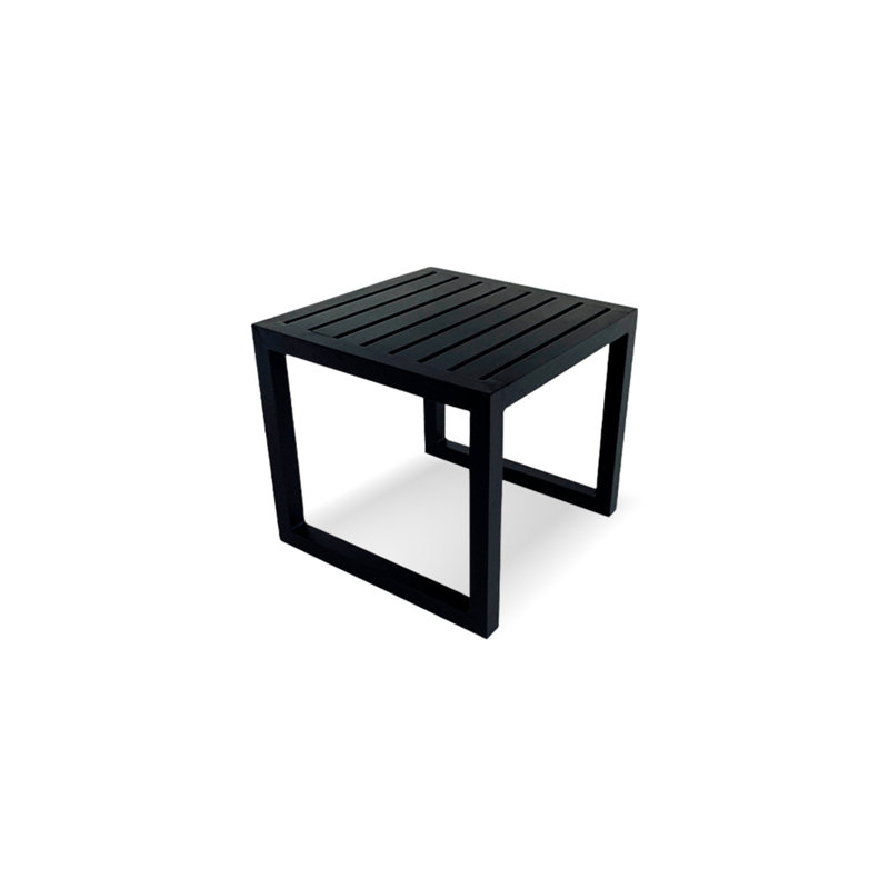 Imola Square Metal Outdoor Side Table , 20'' in. W 20'' in. D, White