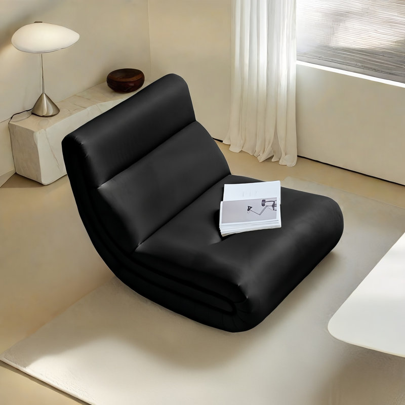 VIBORZ Faux Leather Rocker Game Chair, Black