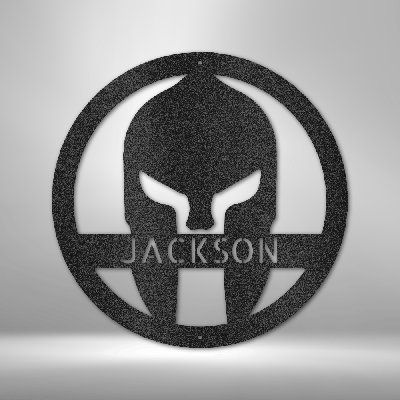 Personalized Spartan Helmet   Steel Sign Steel Art Wall Metal Decor