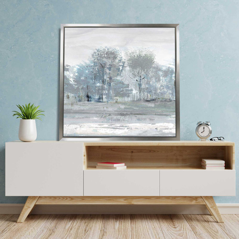 High Meadow II par Susan Jill - Peinture, L 39,5 po x H 39,5 po, Encadrement argenté