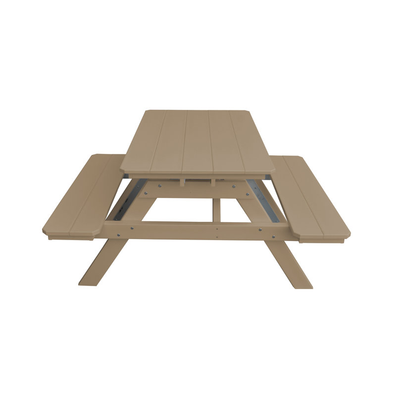 Table de pique-nique rectangulaire, Bois vieilli, L 44 po x L 60 po
