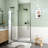 30" W X 72" H Semi-Frameless Circular Shower Door With 1/4" (6Mm) Thick SGCC Tempered Glass-123404377
