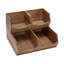 Rangement de bac empilable en bois d'acacia