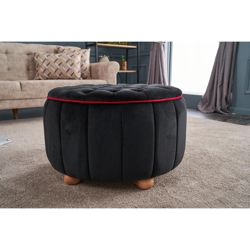 Pouf, Rouge / anthracite