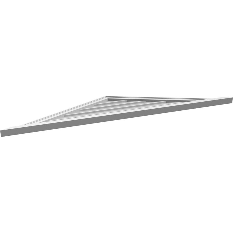 Ventilateur à pignon en uréthane non fonctionnel à fixation triangulaire brun clair 12/12, H 18,5 po x l 74 po x P 1,5 po