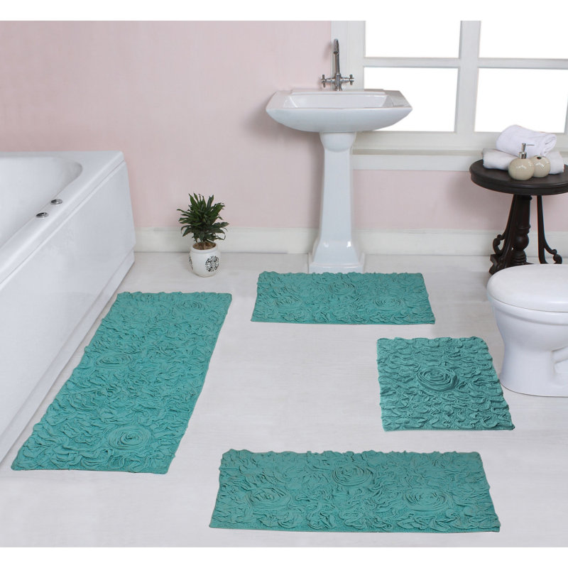 Ensemble de tapis 100% coton Dobrinsky, Turquoise