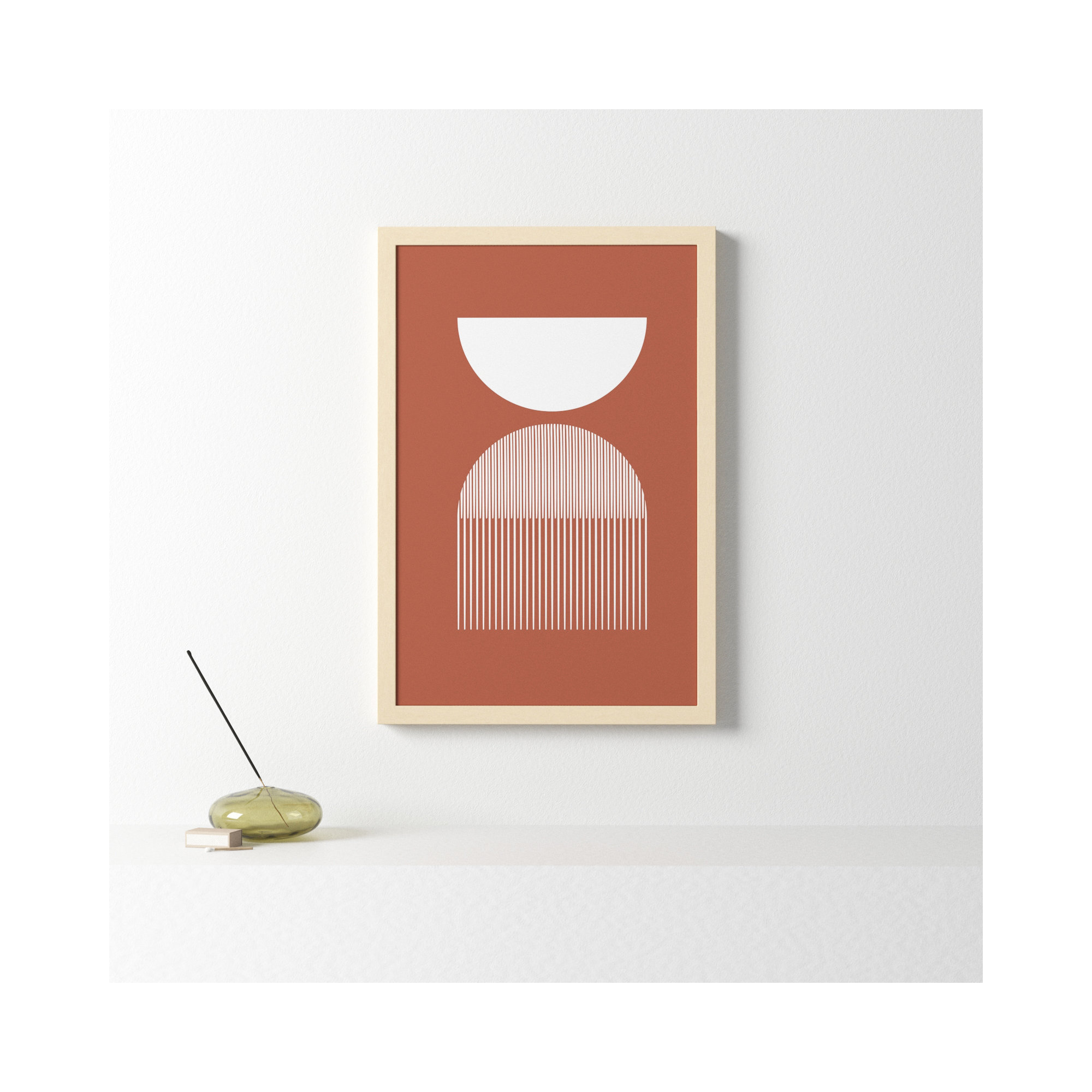 Mid 31 By Jacob Goossen, 17" H x 12" W x 1" D, Brown