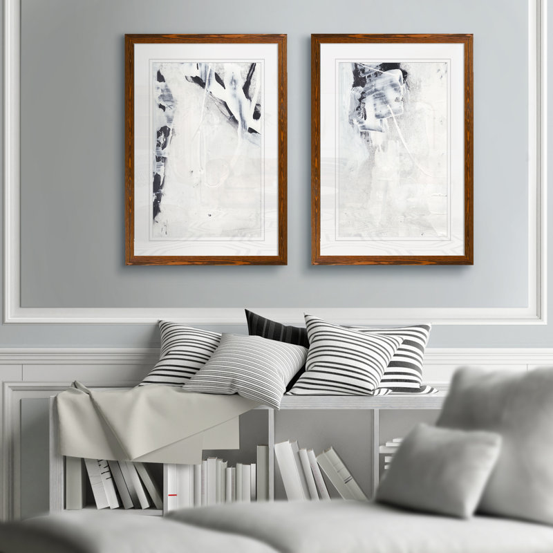 «Fire and Ice I» par Vincent Van Gogh, ensemble de 2 reproductions d'art encadrées, H 24 po x l 18 po x P 1,25 po, Blanc