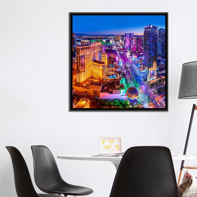 Las Vegas Neon Boulevard - Framed Wall Art Print