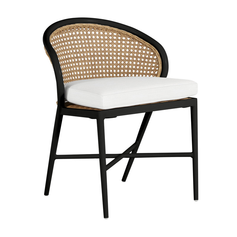Havana Side Chair, No Welt, Black, Perigold Poros Rattan