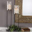 Iron Floor Hurricane with Candle Included